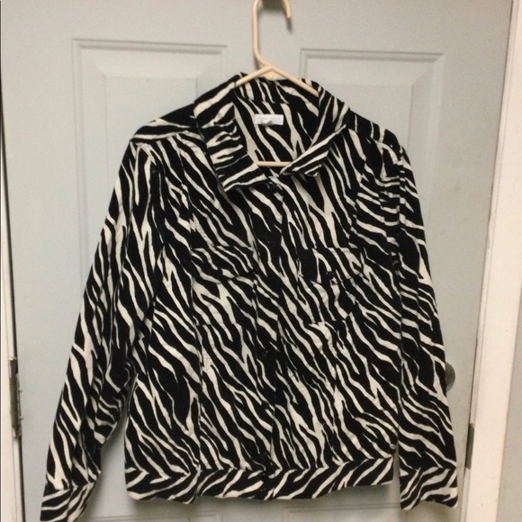 Zebra print super fun jacket size 1X - Picture 5 of 7